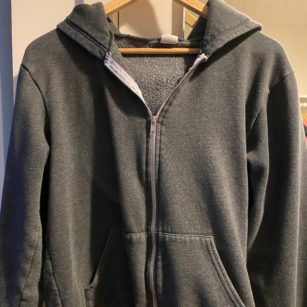 American Apparel F497 Sweatshirt Zip Hoodie - Medium Womans